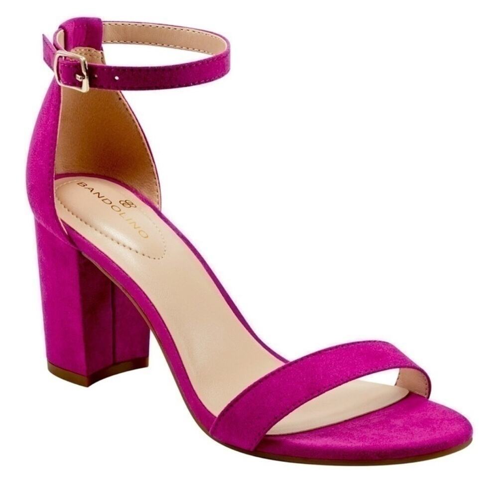 Bandolino Armory2 Pink Ankle Strap Block Heel Sandal, NEW, Size 6, MSRP $79